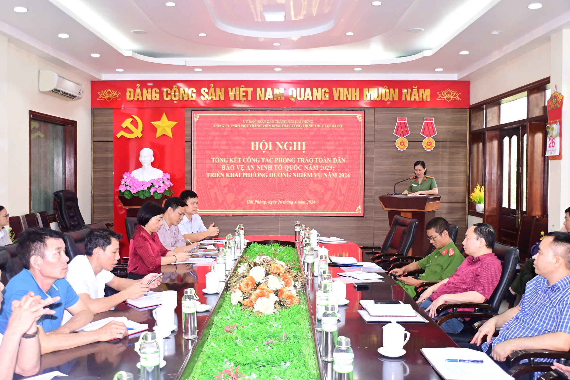 Công ty TNHH MTV Khai thác công trình thủy lợi Đa Độ: Xây dựng phong trào bảo vệ An ninh Tổ quốc góp phần thúc đẩy hoạt động sản xuất, kinh doanh